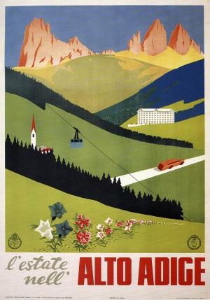 Alto Adige 1940 Italy Vintage Poster